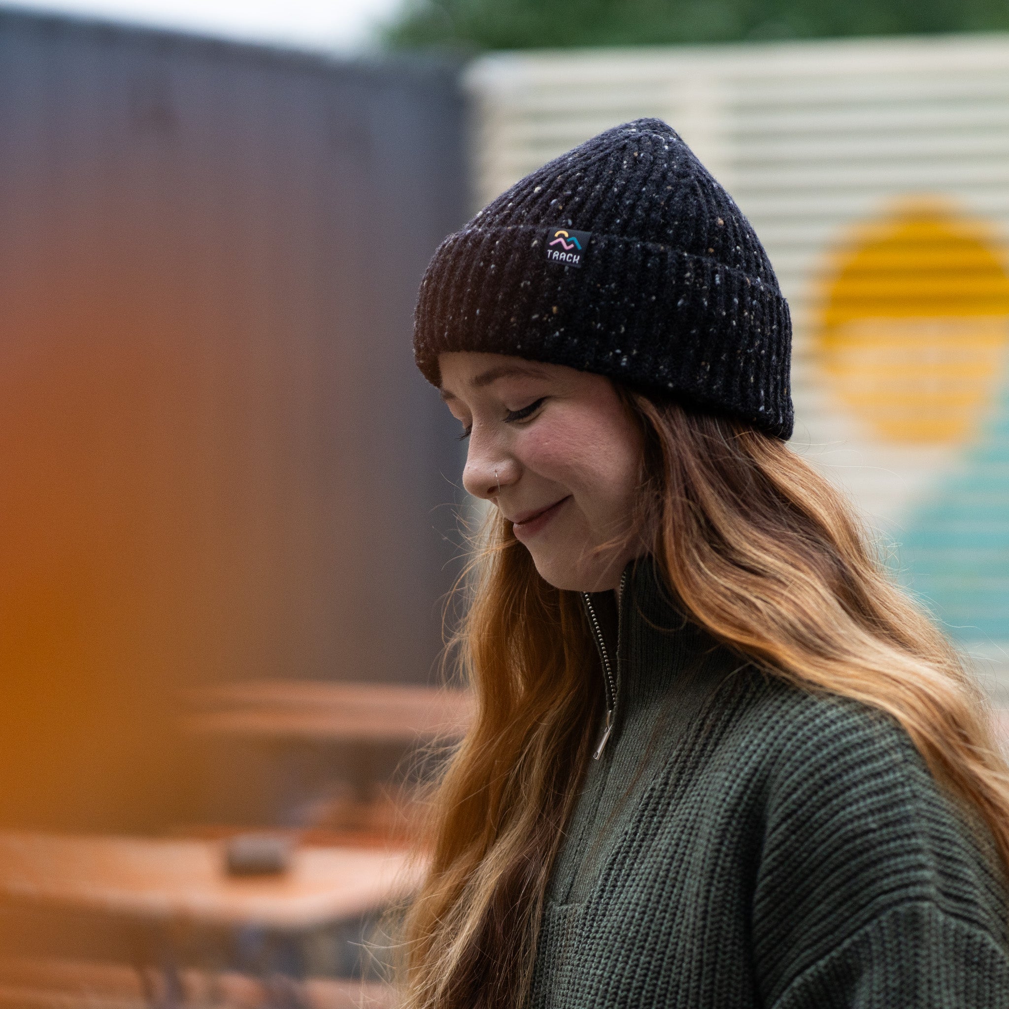 Donegal Beanie - Black Flecked