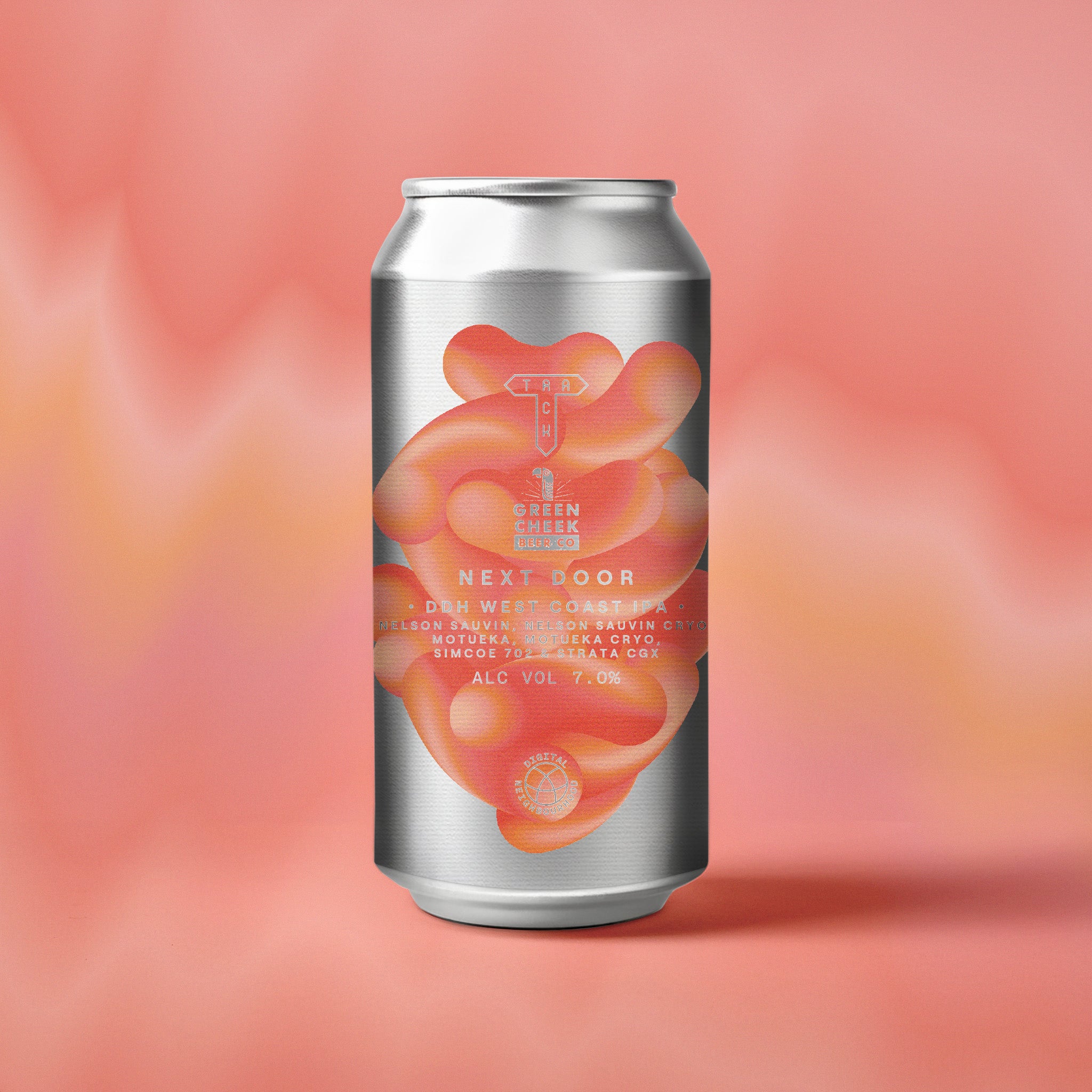 Next Door w/ Green Cheek Beer Co | DDH West Coast IPA w/ Nelson Sauvin, Nelson Sauvin Cryo, Motueka, Motueka Cryo, Simcoe 702 & Strata CGX | 7.0%